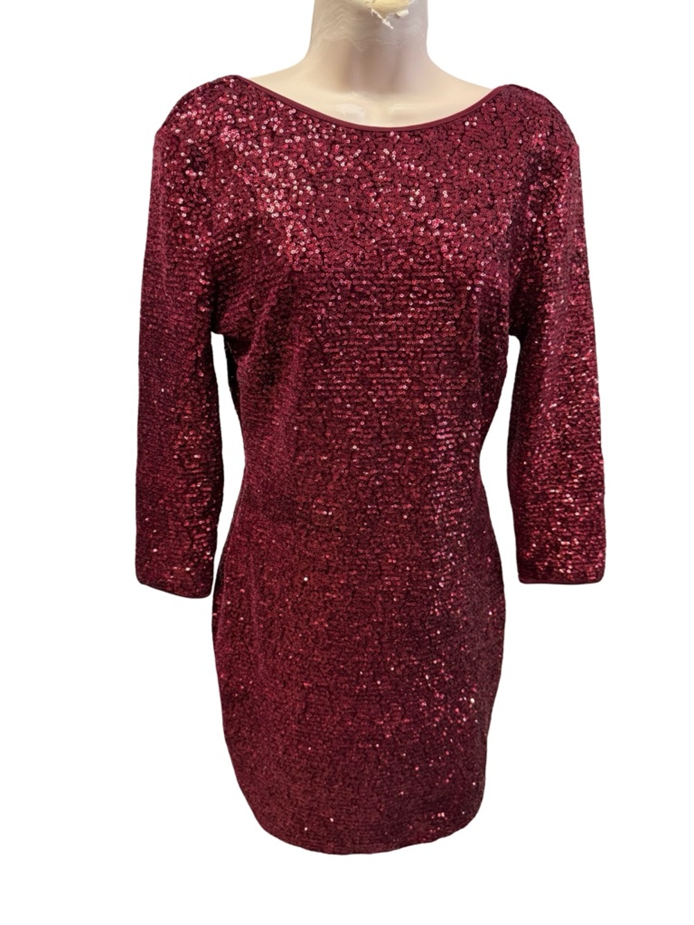 Fashion Nova Perfect Party Sequin 3/4 Sleeve Sequin Dress NWT Women’s Size Small